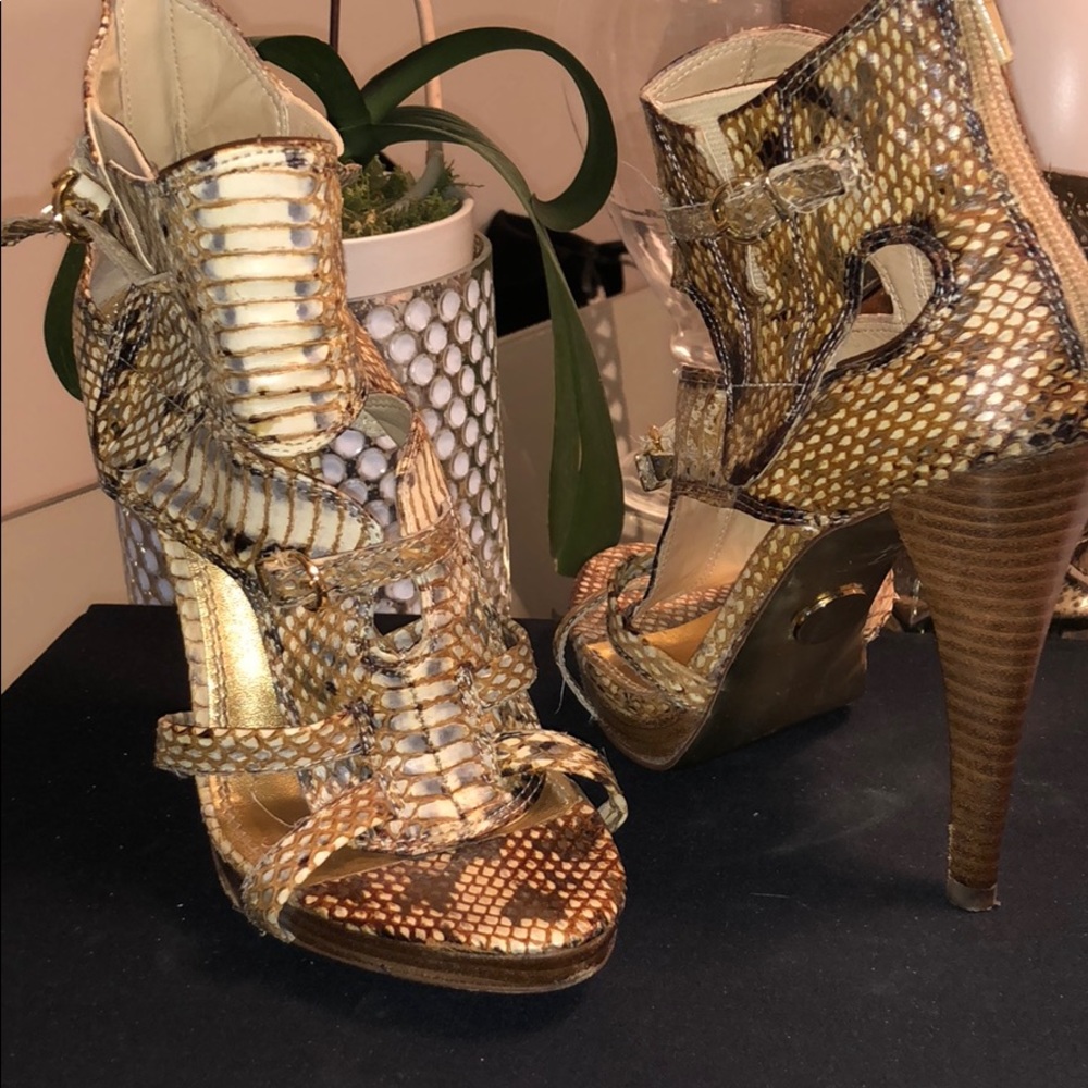 Bebe Snakeskin Heels